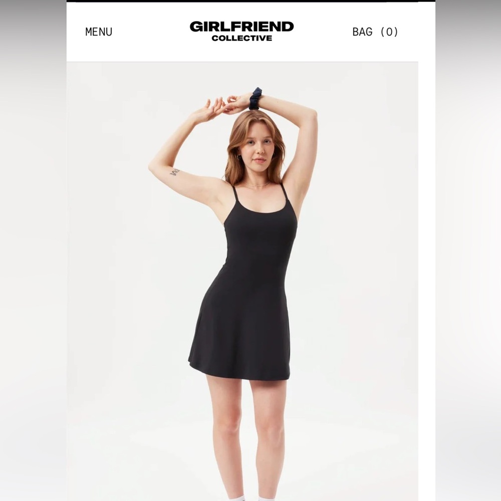 Girlfriend collective black Juliet strappy dress